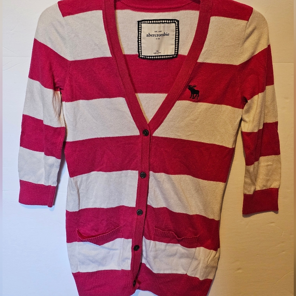 Abercrombie kids striped cardigan girls size XL
